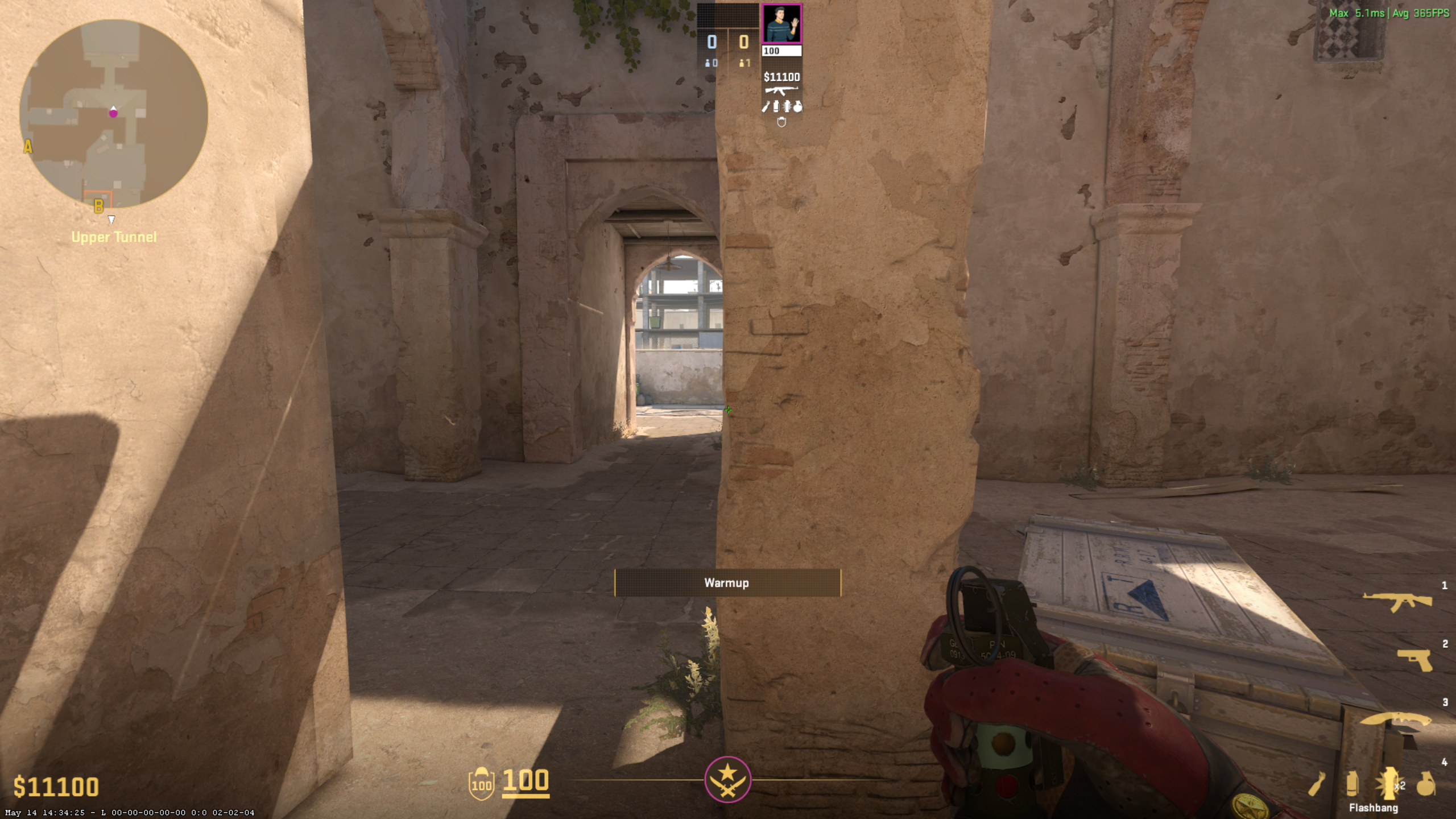 B Flash position