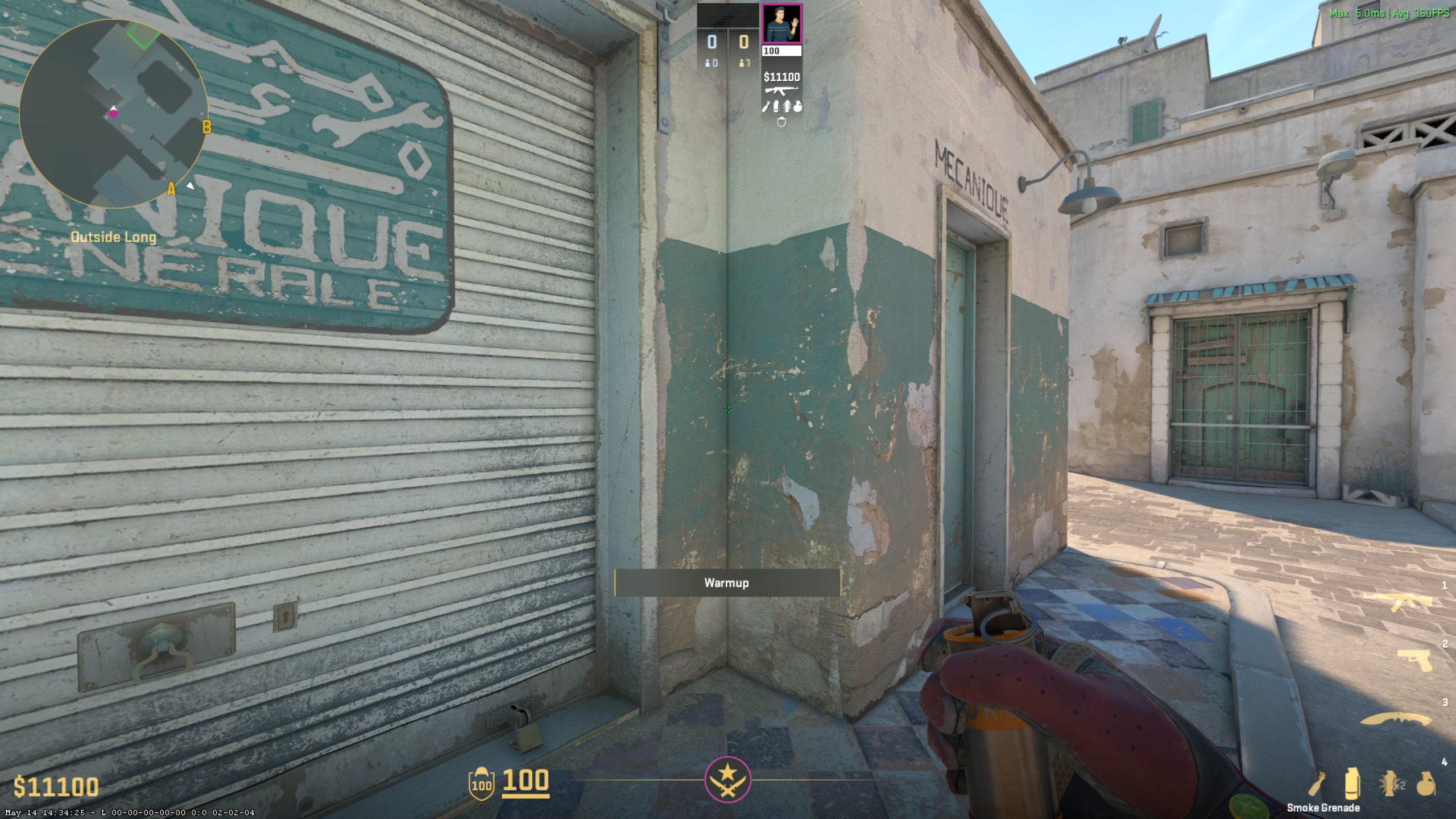 Mid smoke position